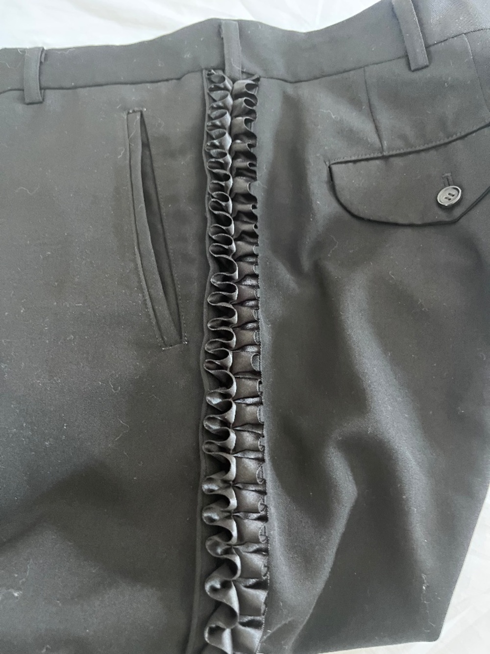 Comme des Garçons Men Pants Side Ruffle